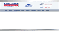 Desktop Screenshot of integrityairconditioning.com